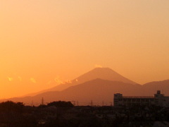 日没時の富士山(8k) 10日撮影